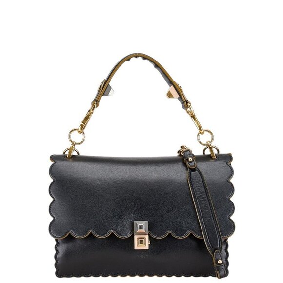 FENDI Black Leather Shoulder Bag - Picture 1 of 7